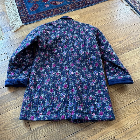 Handmade quilted floral coat chore jacket // size large // one of a kind! - Picture 14 of 14